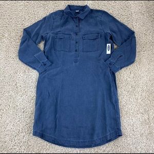 Old Navy shirt dress navy